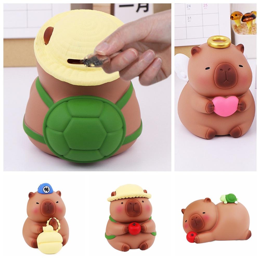 Large Capacity Capybara Money Boxes Savings Tank Capybara Kids Storage Box  Coins Cash