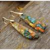Bohemian Natural Stone Pendants and Earrings, European and American Popular Retro Jewelry