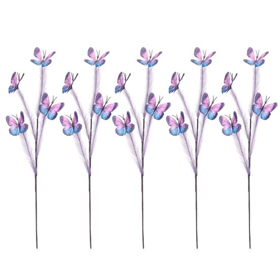 5PCS Artificial Flowers Bright Colors Lifelike Artificial Flowers Never Fade Reusable Fake Flowers for Home Living Room Bedroom