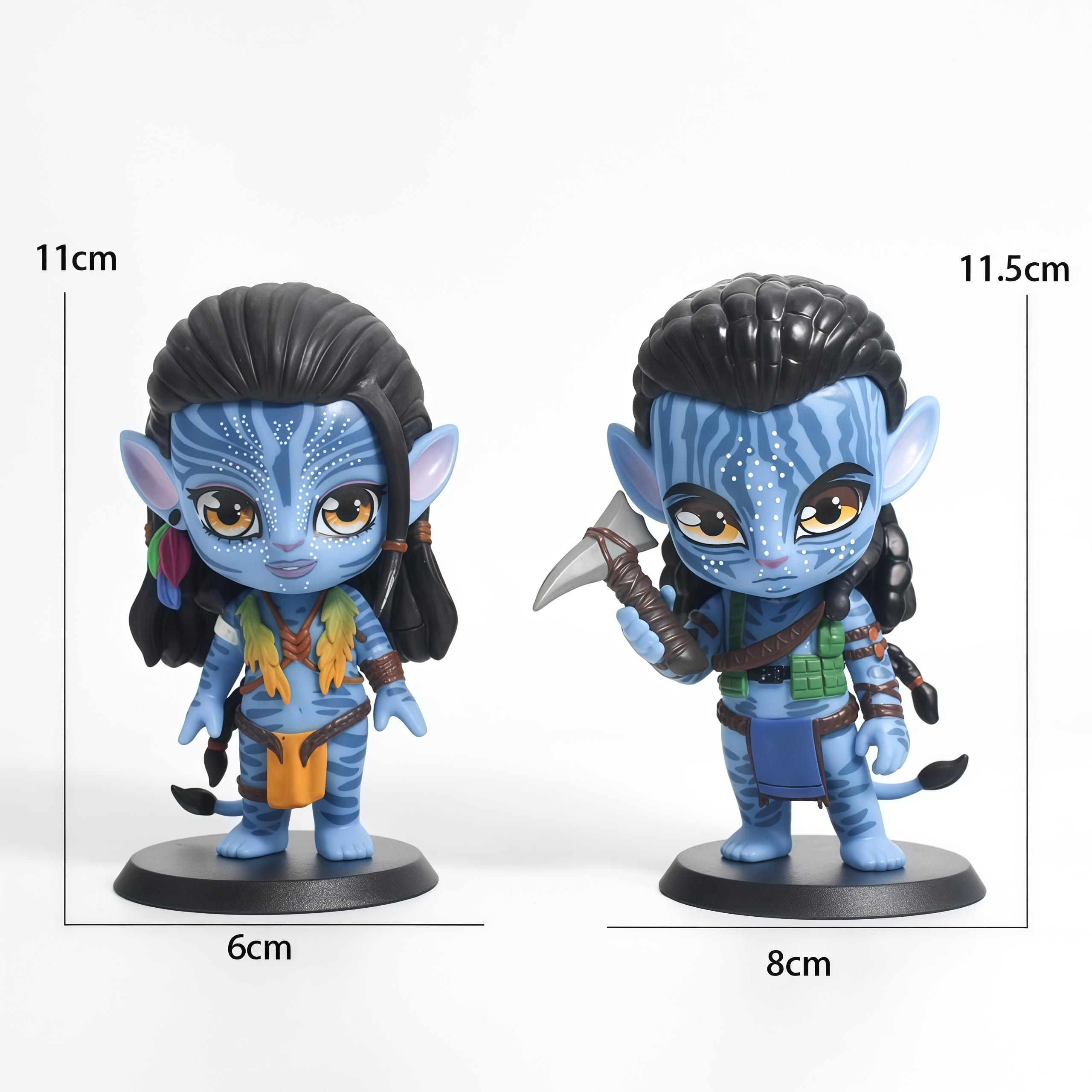 

New Avatar Kawaii Mini Figures | Jake Sully & Neytiri Na Vi Pvc Dolls |Collectible Decor & Ideal Gift Desktop (As shown-24508)-