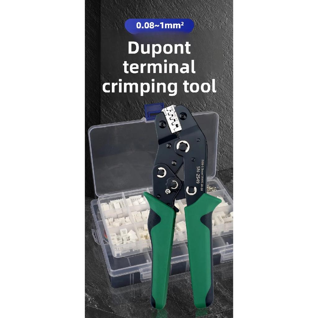 SN-2549 Ratchet Crimping Tool AWG28-18 for Dupont SM2.54 PH2.0 VH3.96 JST Terminals Crimper for Automotive Motorcycle Wiring DIY