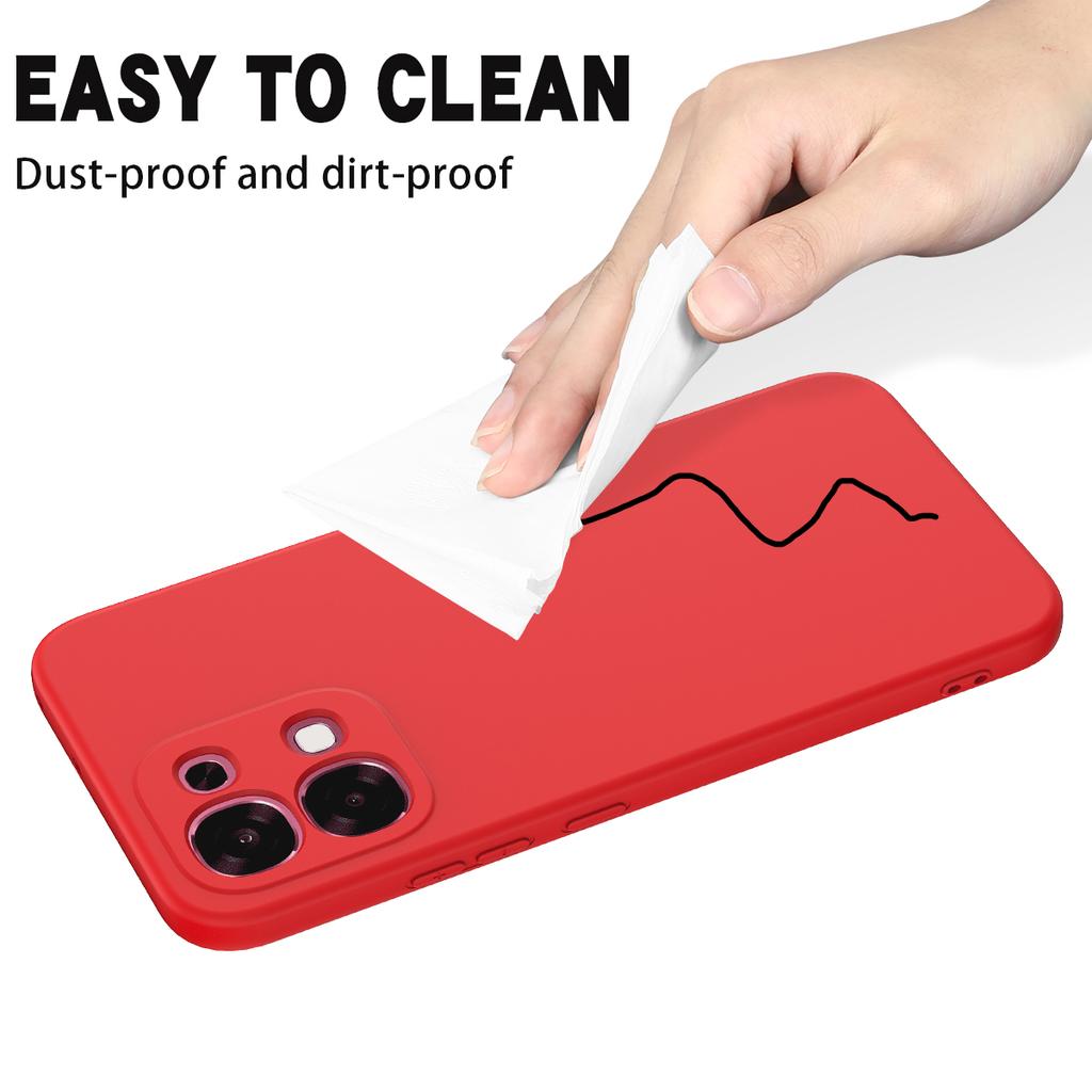 For Oppo F31 5G/A6 Pro 5G/4G Liquid Silicone Case Phone Back Cover with Hand Strap