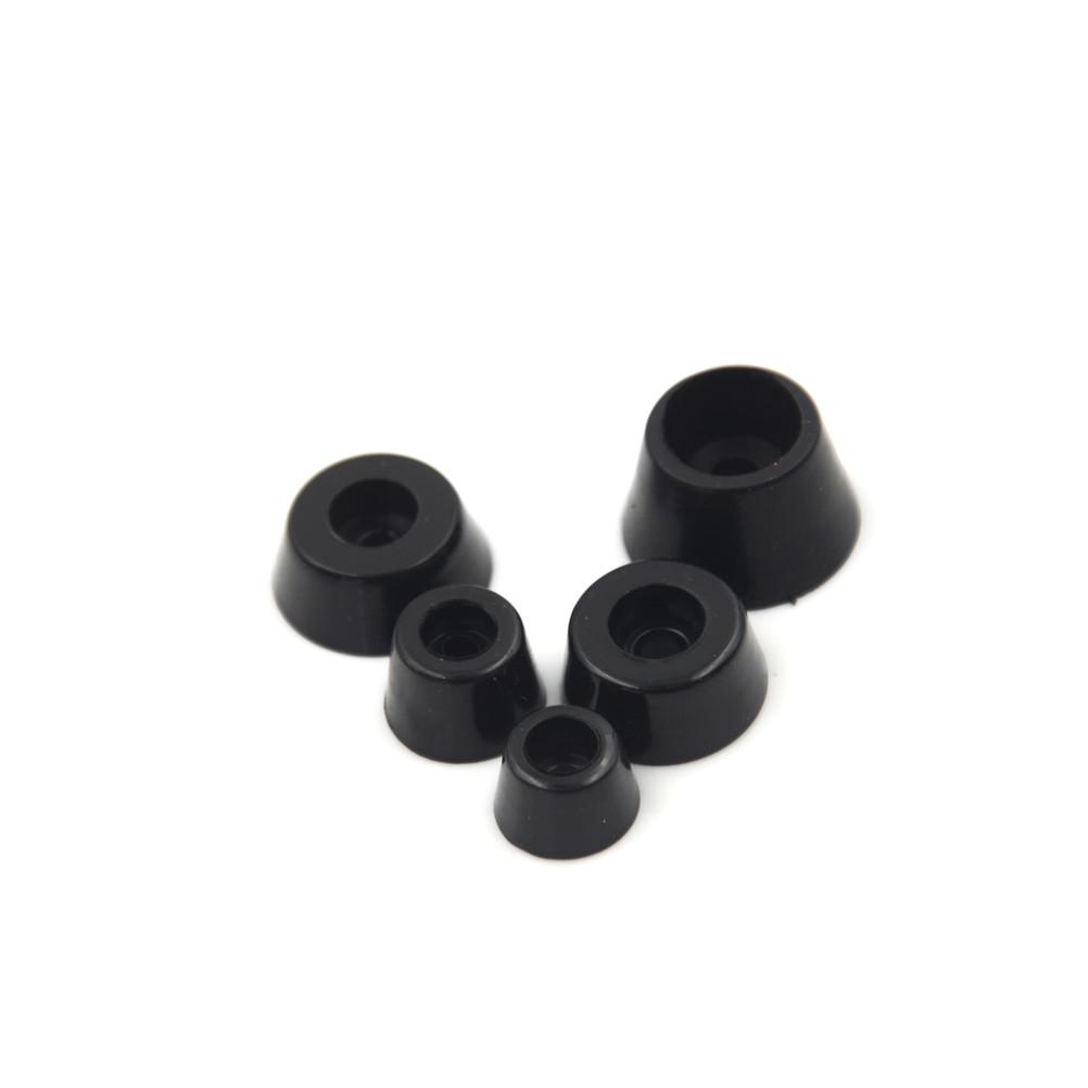 10 stuks zwarte rubberen ronde kast instrument koffer voeten voet ronde bumpers pads
