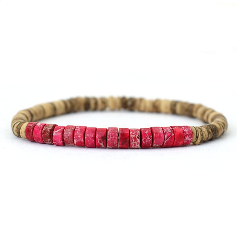 Noter Natural Wooden Bracelet Unisex Grade A Emperor Stone Braclet Coconut Bead Braslet Meditation Yoga Jewelry Accessories