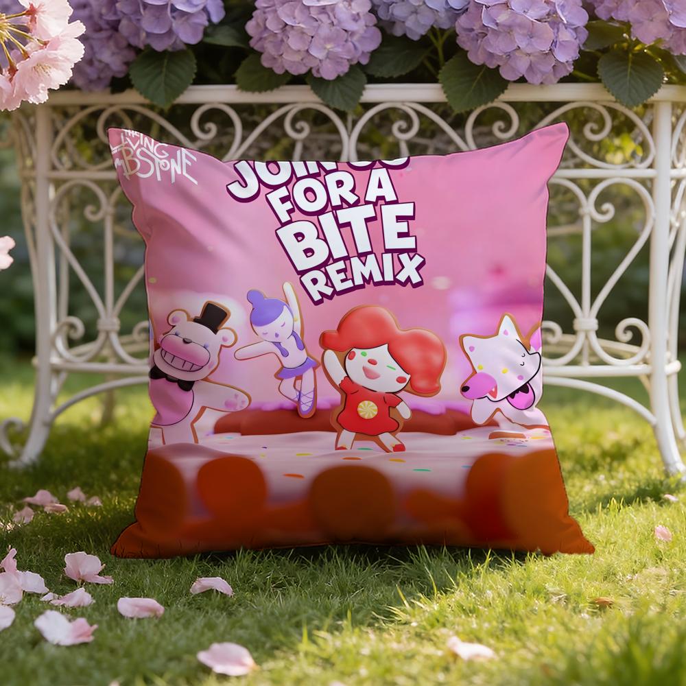 

The Living band T-Tombstone Cushion Cover Home & Car Dual-Scene Pillow Cover: Reversible for Premium Comfort 30X30cm