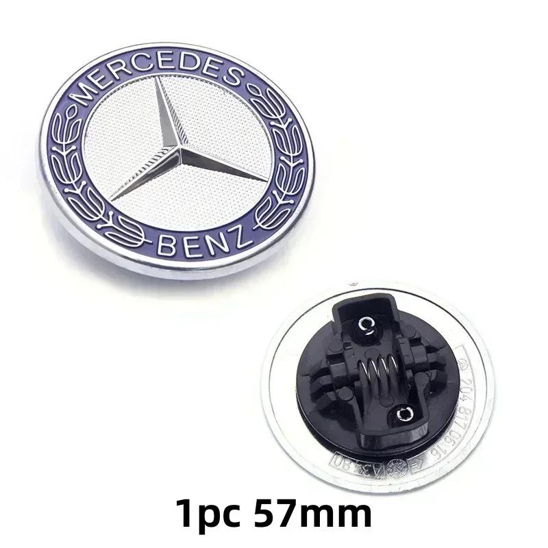 2025 Für Mercedes-Benz 1 Stück Auto Metall Flaches Haubenemblem Frontemblem Logo Aufkleber Für Mercedes Benz W212 W213 W205 W177 W247 W176