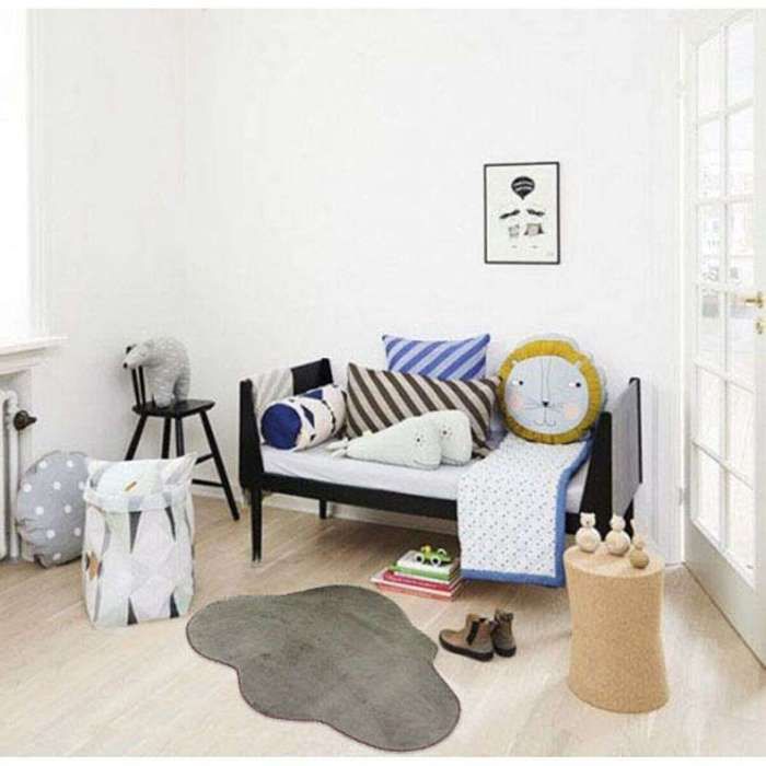 Tapis forme nuage extra-doux taupe 90x70