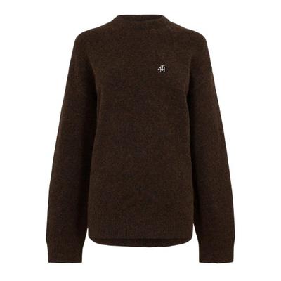 4th & Reckless Womens/Ladies Embroidered Logo Knitted Crew Neck Sweater Top