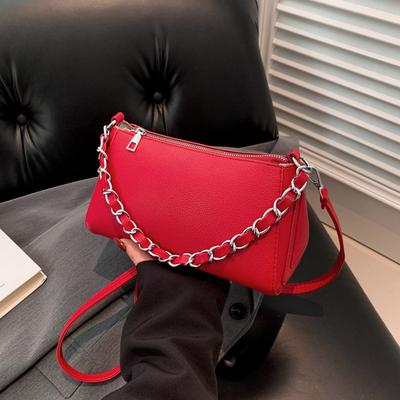 Bolso de Mujer, Bolso Cuadrado Pequeño, Cadena de Estilo Extranjero de Nicho, Bolso de Mano, Bolso de Hombro de Moda, Bolso Bandolera Texturizado.