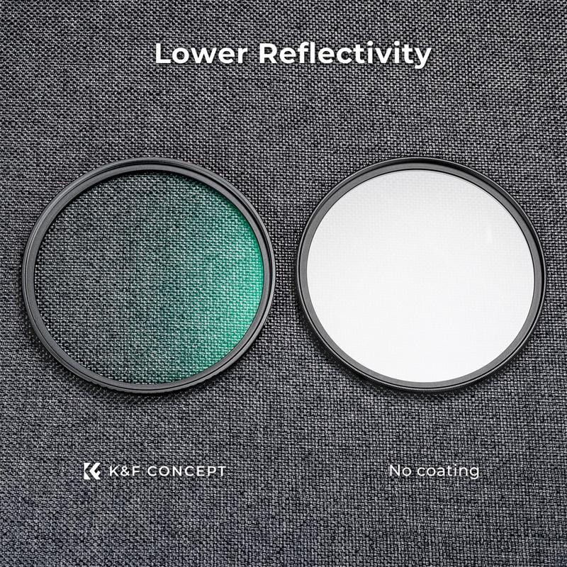 K&F CONCEPT Black Diffusion Filter 1/8 3pcs Cleaning Cloth with 18 Multi-Layer Coatings 55mm 58mm 62mm 67mm 82mm Nano K Series