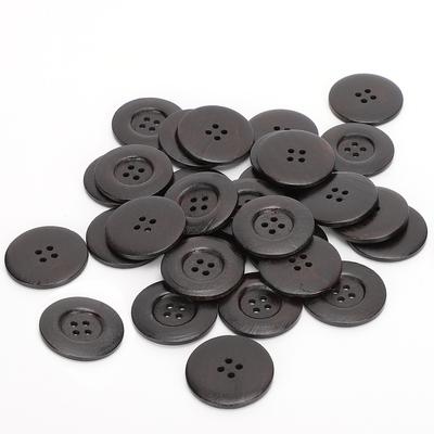 30 Stück Runde Holzknöpfe DIY Basteln Mantel Bekleidungszubehör Langlebig Wasserdicht Bison 40mm