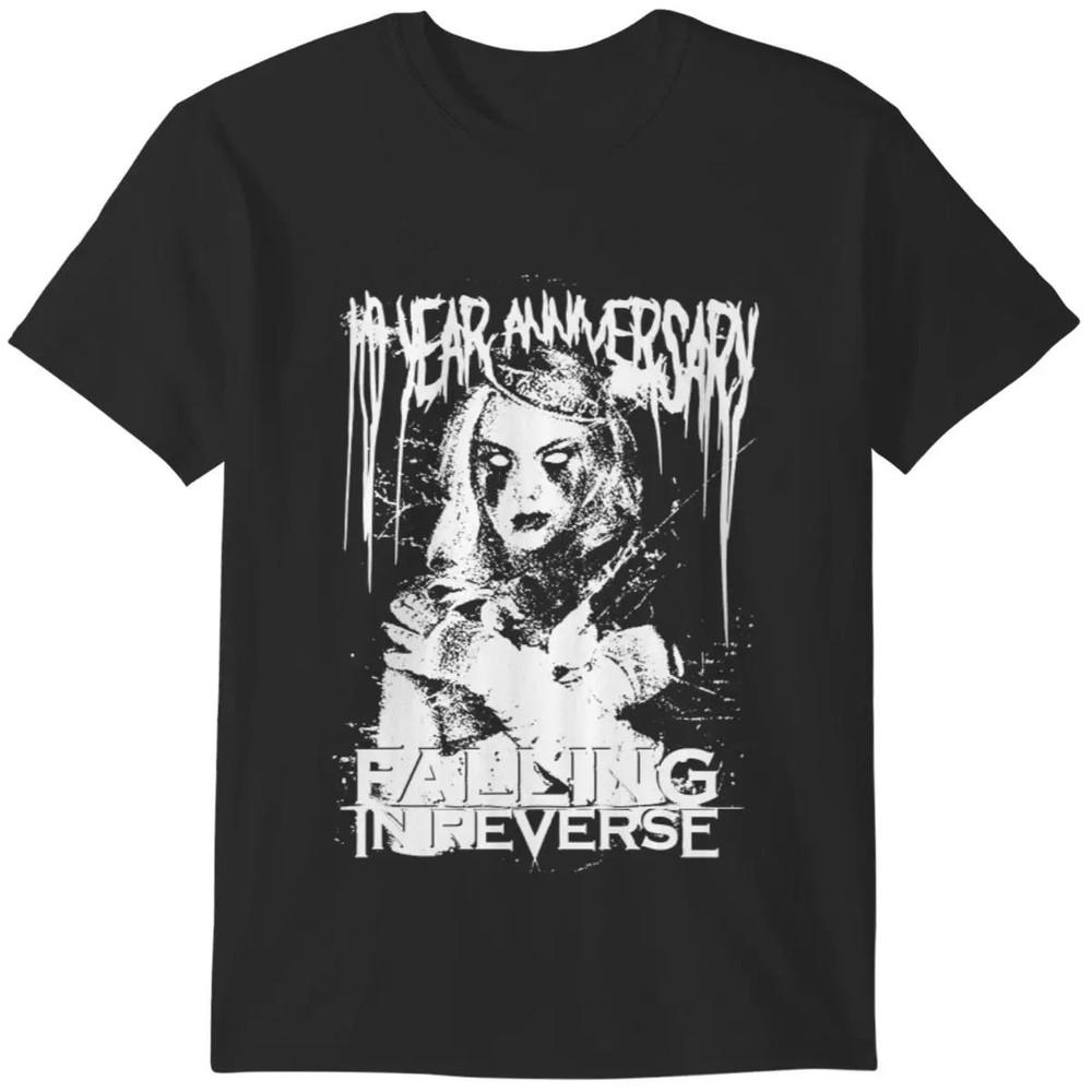 Falling In Reverse Футболка унисекс черная, anniversary, хлопок RM702 XL