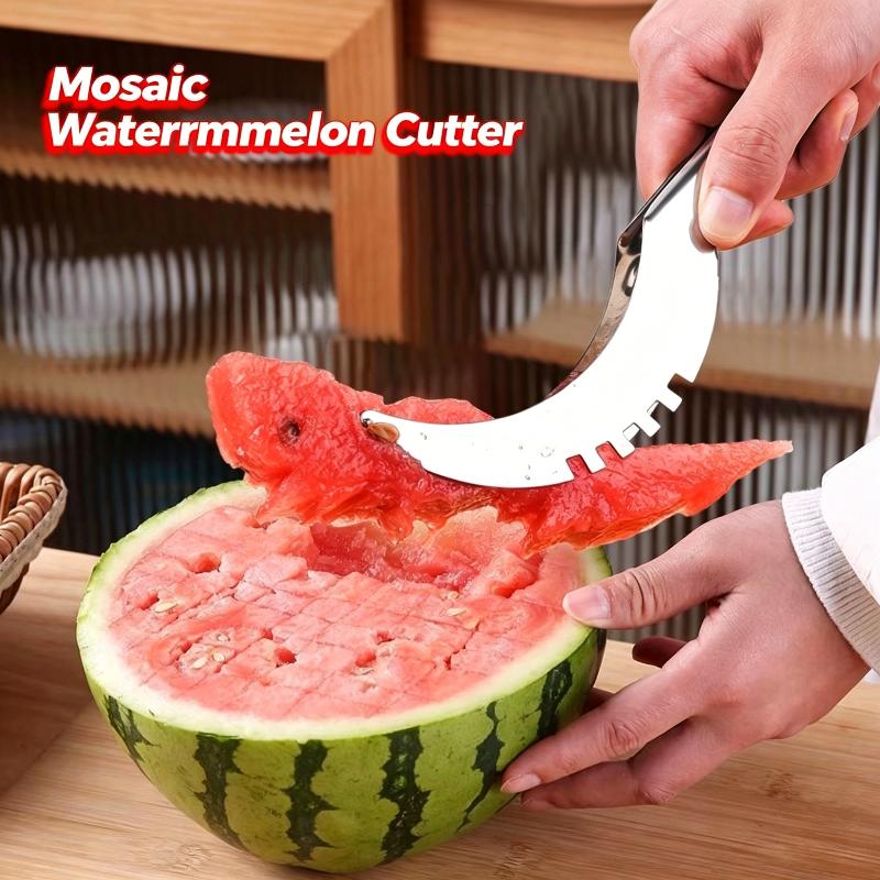 2-In-1 Watermelon Cutter Slicer Tool - Create Clean 1" Cubes & Slices With Watermelon Slicer For Cutting & Serving
