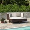 Day and Night - Day and Night 4-piece Garden Furniture Set and Brown Synthetic Rattan Cushions