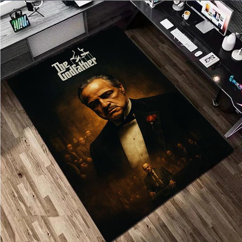 1Pc The Godfather Print Rug - home decoration Carpet For Living Room Bedroom Flooring Computer Chair Area Rug