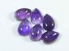 21Cts. Natural Amethyst Pear Crytsal Cabochon Gemstone 06Pcs Lot 08X12MM RQ-1769