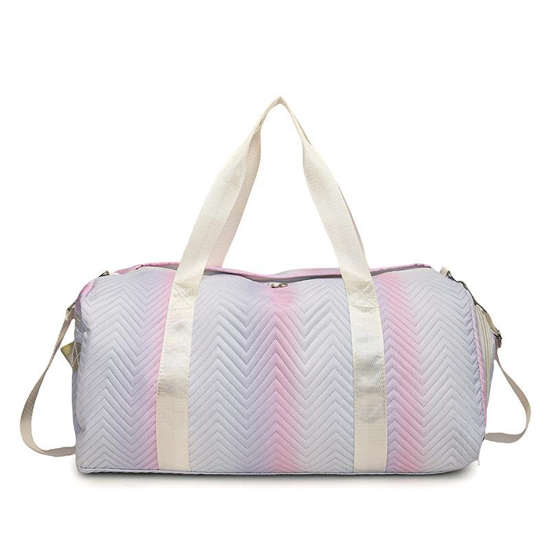 

This Light-colored Hand-held, Fresh Summer Travel Bag Features A Dry-wet Separation Design and A Fitness Bag with A Handle