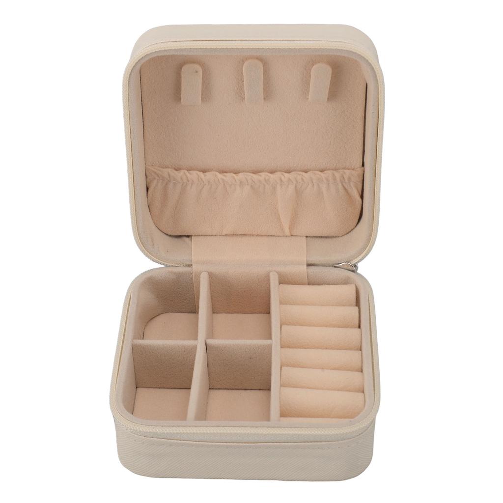 Travel Jewelry Case Portable Small Jewelry Box Waterproof PU Leather Jewelry Organizer Storage Case for Rings Earrings