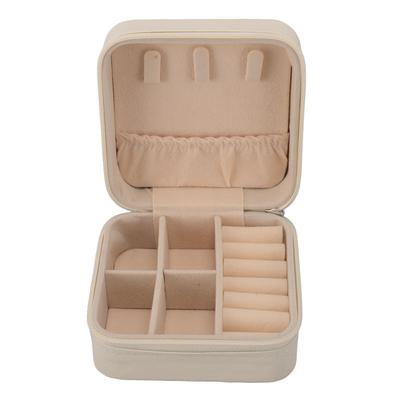 Travel Jewelry Case Portable Small Jewelry Box Waterproof PU Leather Jewelry Organizer Storage Case for Rings Earrings