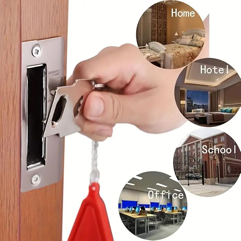1pc Portable Travel Safety Door Lock - Universal for Travelers Families Sleep Security