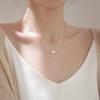 Curved Cat Necklace, 925 Sterling Silver, Cute Clavicle Chain for Women, Korean-Style Trend