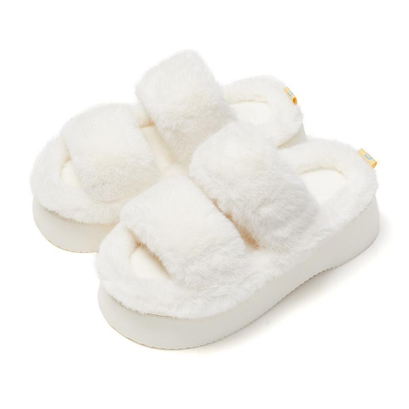 Excellent thick-soled plush cotton slippers, new women's autumn and winter outer wear, keep warm at home