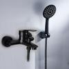 . Black Finish New Wall Mounted Shower Faucet Bathroom Bathtub Handheld Shower Tap Mixer Faucet  YT-5339-H