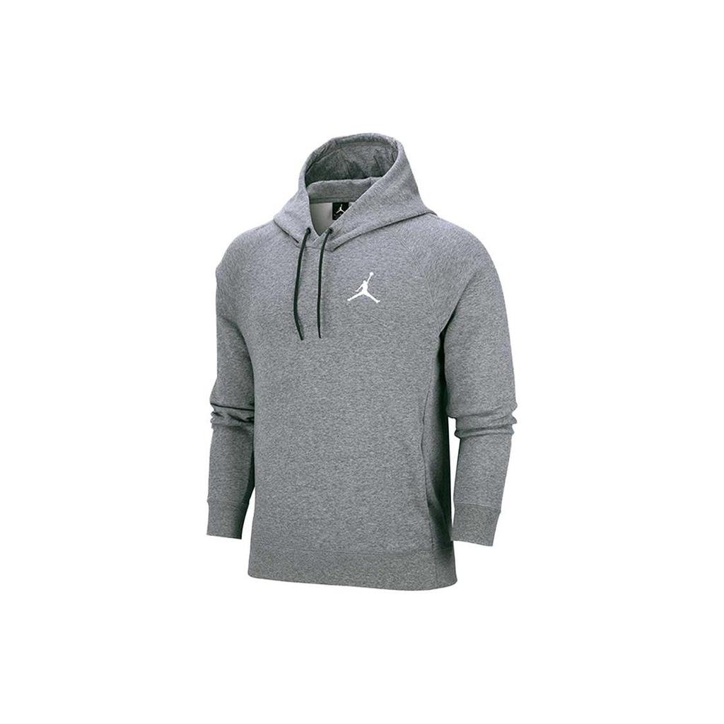 Jordan Solid Color Logo Hoodie Men Tops Grey 823067-091