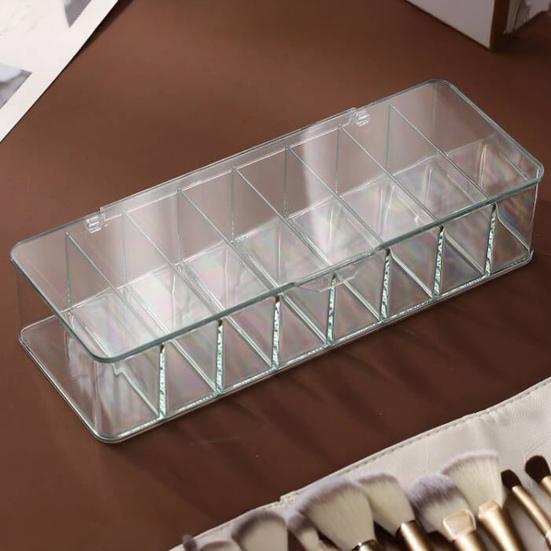 Contact Lenses Storage Box Transparent Design 12 Compartments Large Capacity Dustproof
