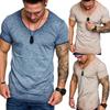 Fashion Men's Casual Tops V-neck T-shirt With Slim Fit And Premium Cotton Blend