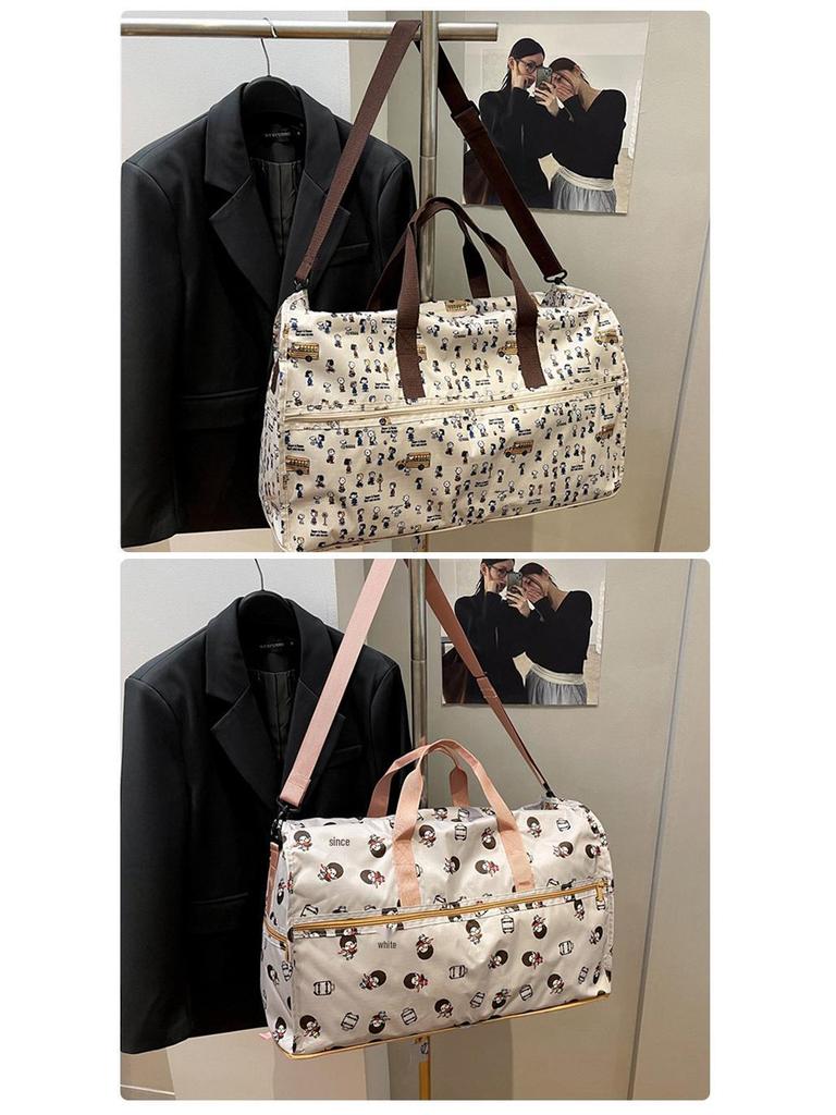 Large Capacity Lightweight Foldable Water-Resistant Cartoon Travel Duffle Handbag