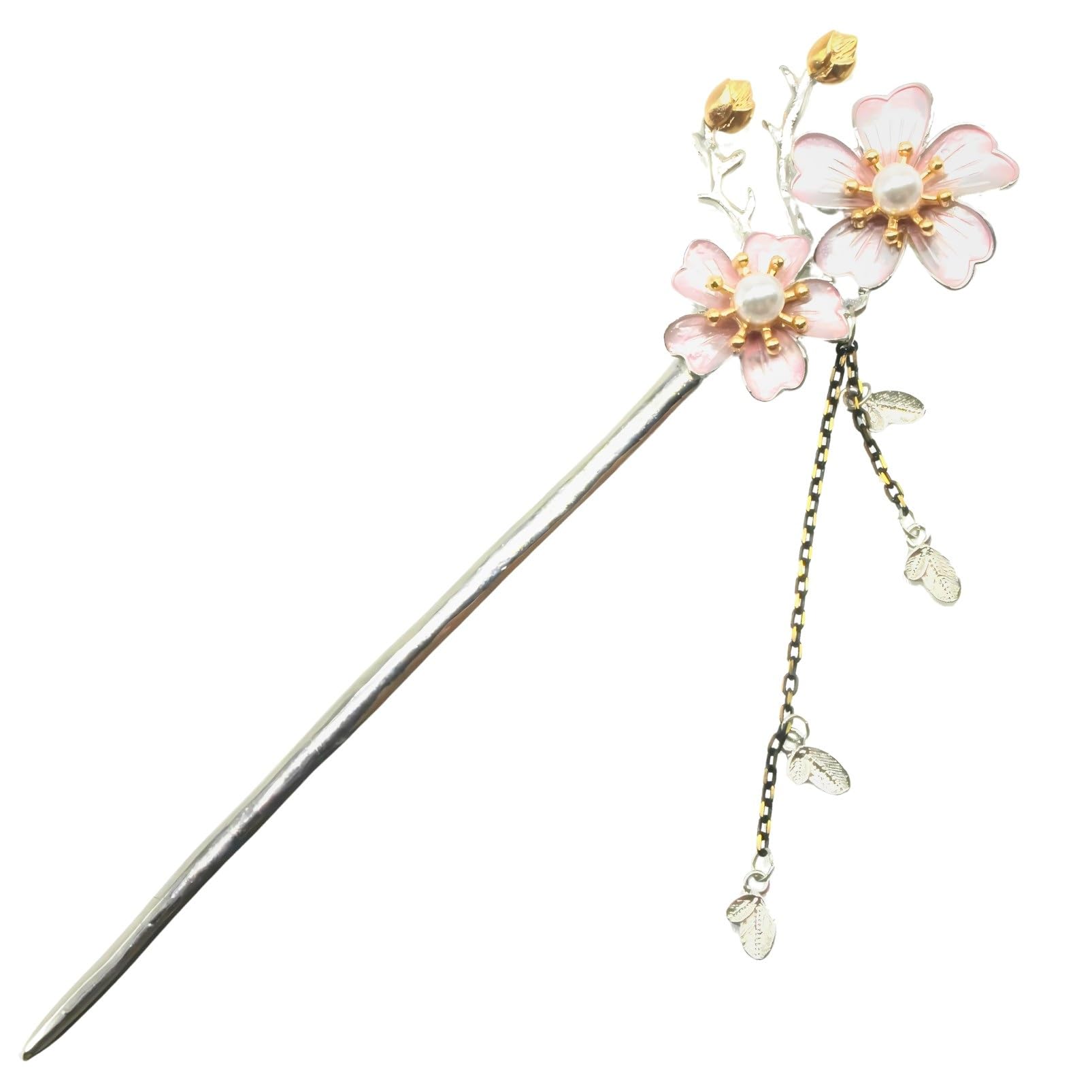 

[Miaomyao] Miaomyao Hairpin (Kanzashi) - Single Hairpin for Japanese Traditional Clothing (Tomesode, Kimono, etc.) - Metal, Antique Style, Cubic