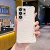 Water Ripple Silicone Soft Phone Case for Samsung Galaxy S26 Ultra S25 Plus S24 S23FE for Magsafe Magnetic Wireless Charge Cover