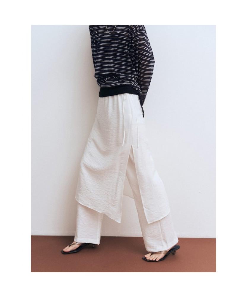 8SECONDS Layered Skirt Pants White