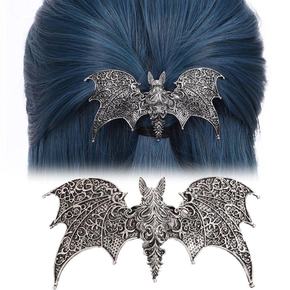 Vintage Gothic Hair Barrette Bat Shape Halloween Hair Accessory New Bat Hair Clip Women