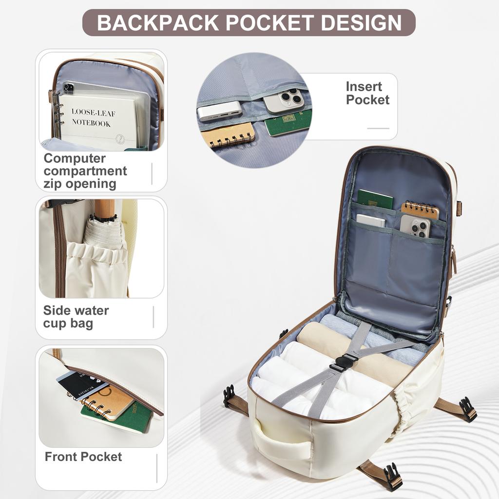 Kabine Flugzeug Reise Rucksack 40x30x20, Handgepäck Kabinenrucksack Wizzair 40x30x20 Handgepäck Herren Damen 15,6 Zoll Laptoptaschen