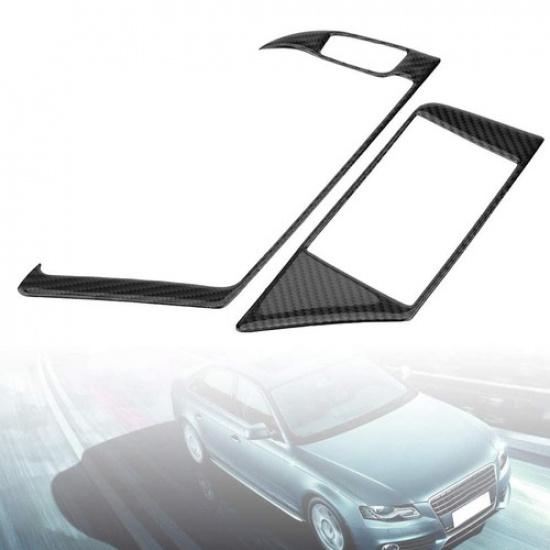 Carbon Fiber Inner GPS Navigator Panel Trim Frame Cover For B8 A4 A5 S4 S5
