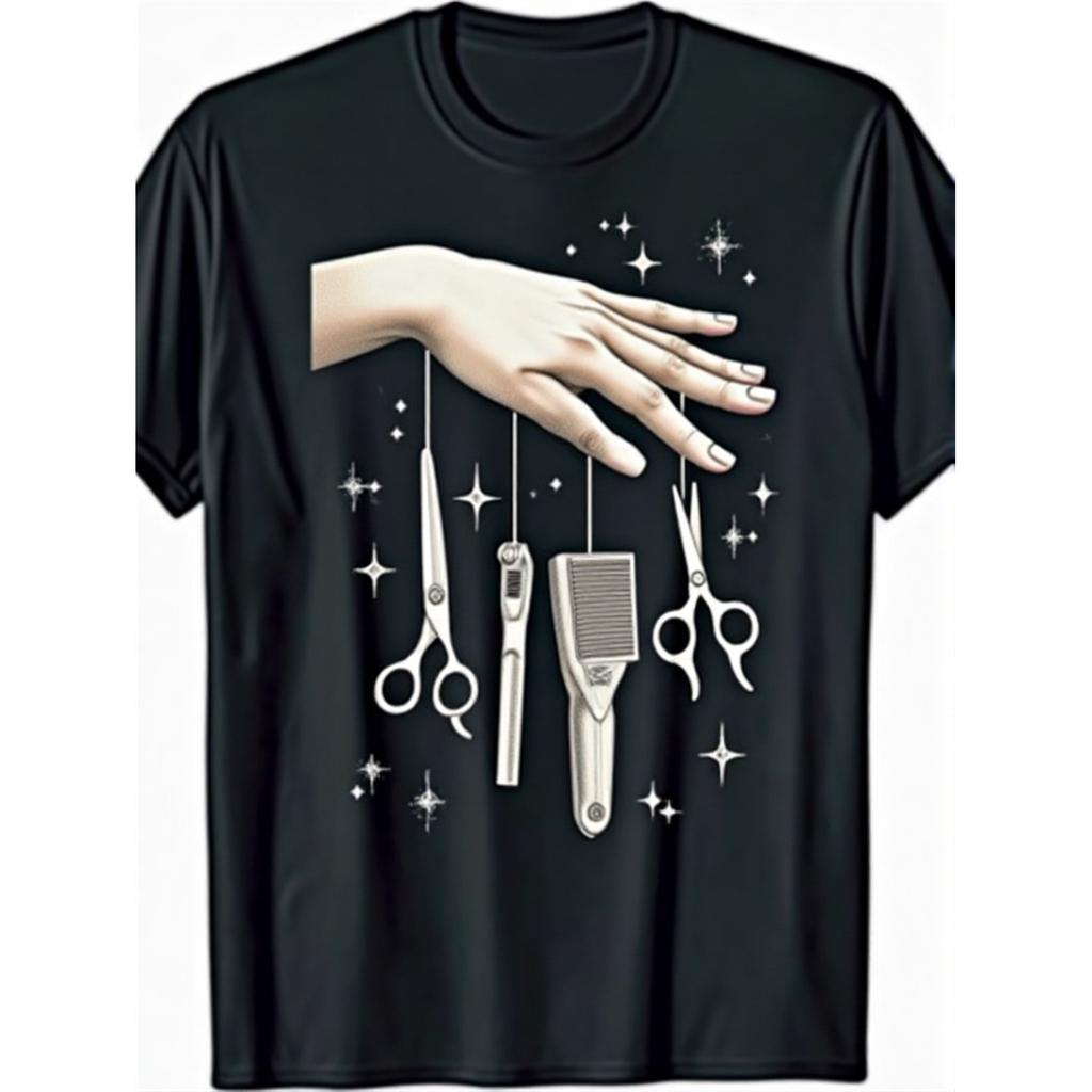 Barber Hairdresser Hand Tools Graphic Tee Cool Stylist Gift Short Sleeve Breathable TShirt Daily Wear