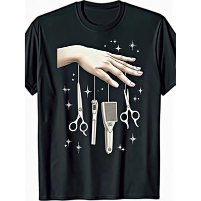 Barber Hairdresser Hand Tools Graphic Tee Cool Stylist Gift Short Sleeve Breathable TShirt Daily Wear
