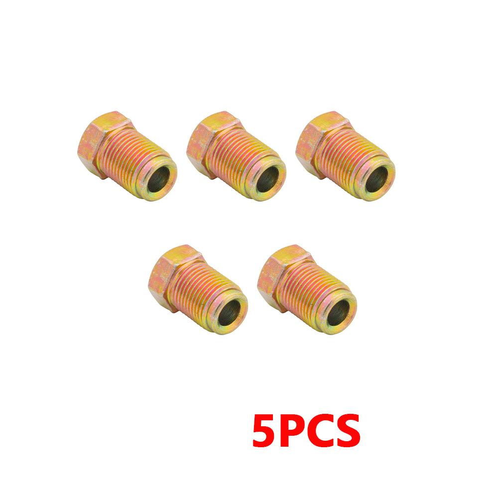 M12mm X1mm Metric Nuts Cylinder Fittings Silver Unions Master 3/16' Pipe Brake Cable Connector Condition