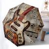 1PC Yinyang Guitar Umbrella Automatic Open/close, Sturdy Iron Frame & 8-Rib Structure, Umbrella for Women & Men, Christmas Gifts