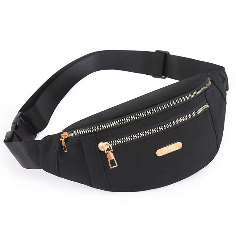 Men's and Women's Casual Waist Bag, Crossbody Bag, Durable and Versatile Frt-Clasp Shoulder Bag