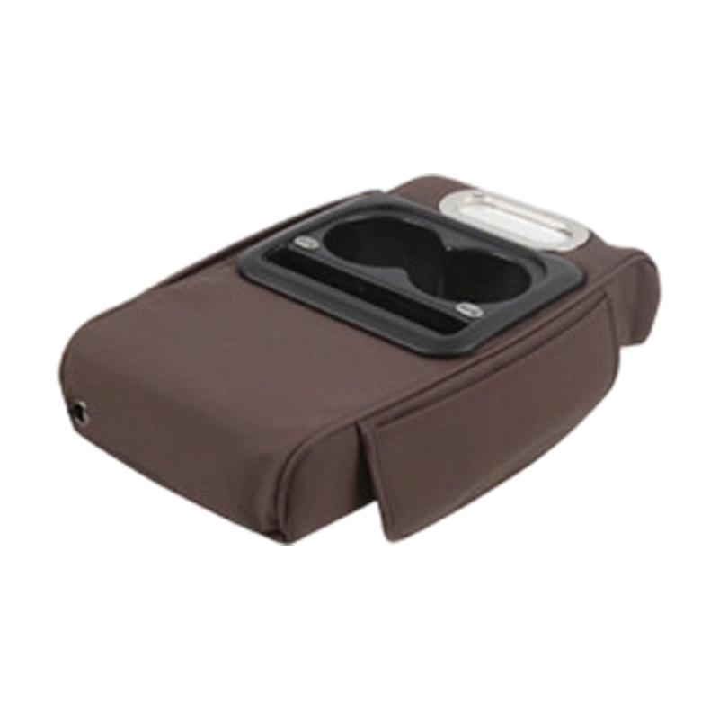 Multifunctional Auto Armrest Box Pad Leather Cushion with 2 Fast Charging USB Port And Storage Space