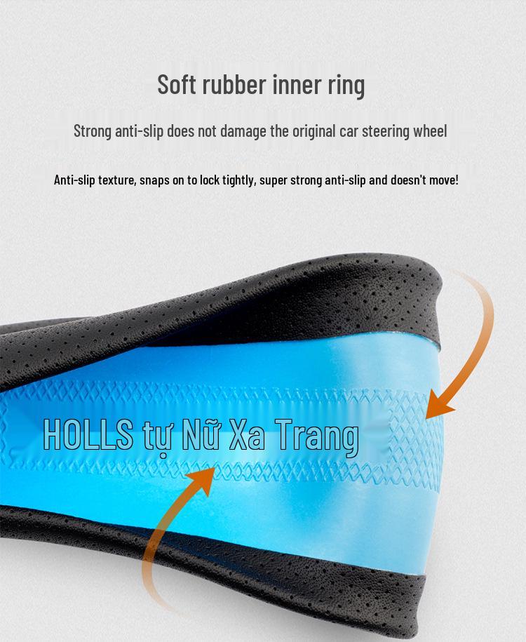 Borgward Genuine Leather Steering Wheel Cover for BX7/BXi5/BX6, Universal Fit - Four Seasons Car Accessory