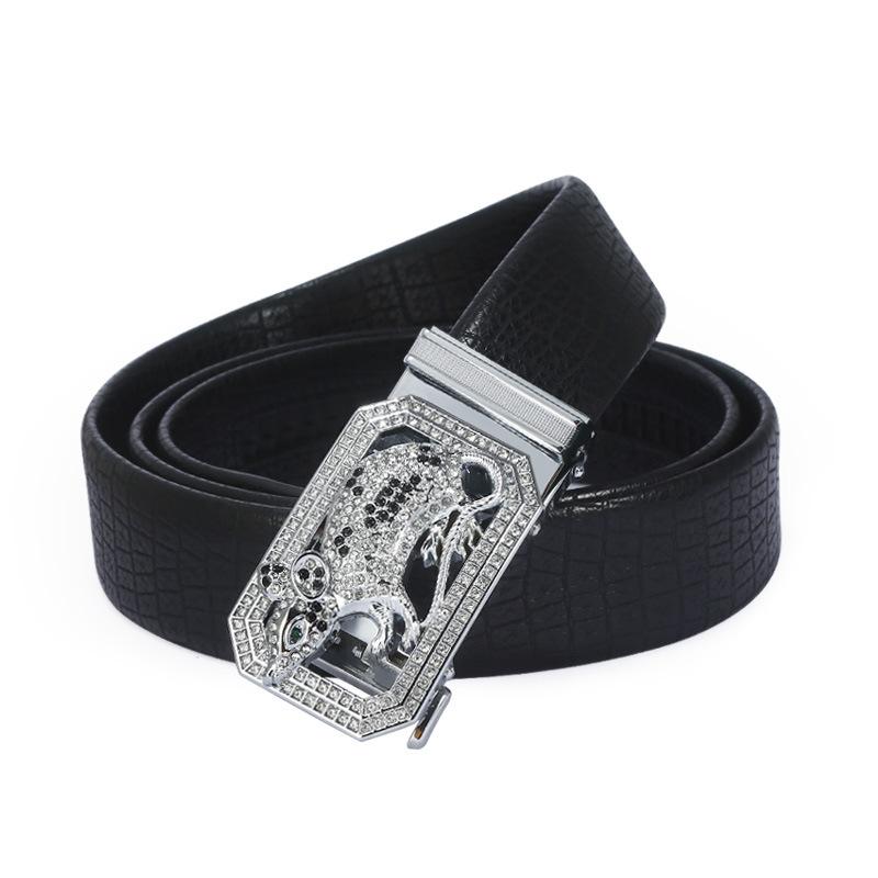 Zodiac Belt Men'S Business Cowhide Alloy Automatic Buckle High-End Belt Gift