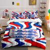 Red, Blue, and White Waves. Bedding Sets Duvet Cover Sets Duvet Covers Pillowcases(1*Duvet Cover 2*Pillowcases Without Duvet Insert)