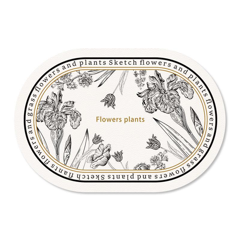 French Print Western Restaurant Heat-Insulating Mats Pu Leather Placemat Waterproof And Oil-Proof Table Mats&