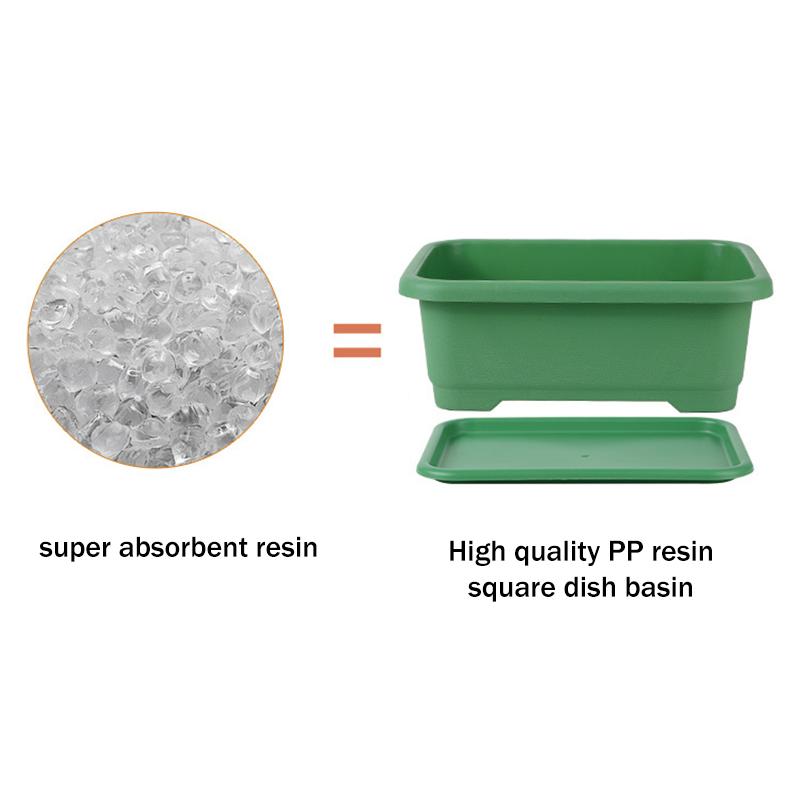 Vegetable Planter Shatterproof Impact Resistance Drain Hole Design Rectangular Flower Pot Windowsill Planter Box Garden Supplies