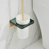 White/Black Marble Bathroom Toilet Brush Holder Wall-mounted Brushed Gold Toilet Cleaning Brush Bathroom Storage Organization