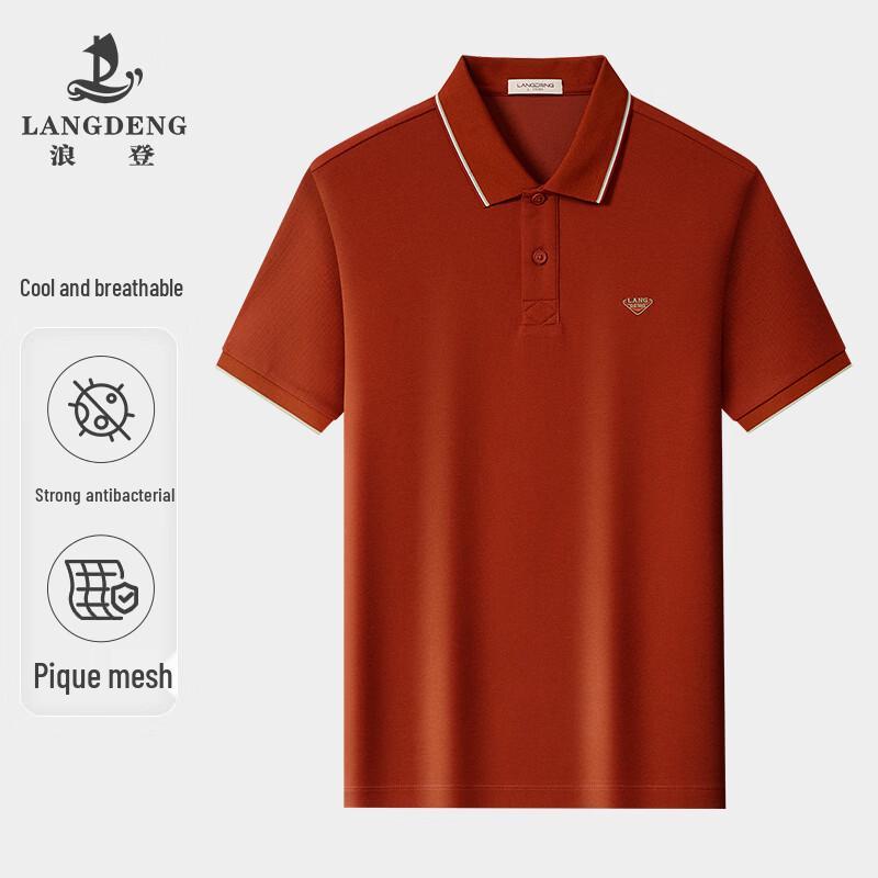 Langdeng Men s Summer Casual Business Polo Shirt XL